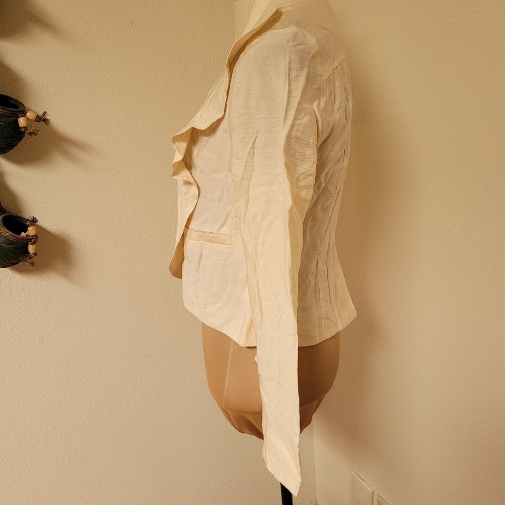 Free People Cream Ruffle Jacket - Picture 4 of 6